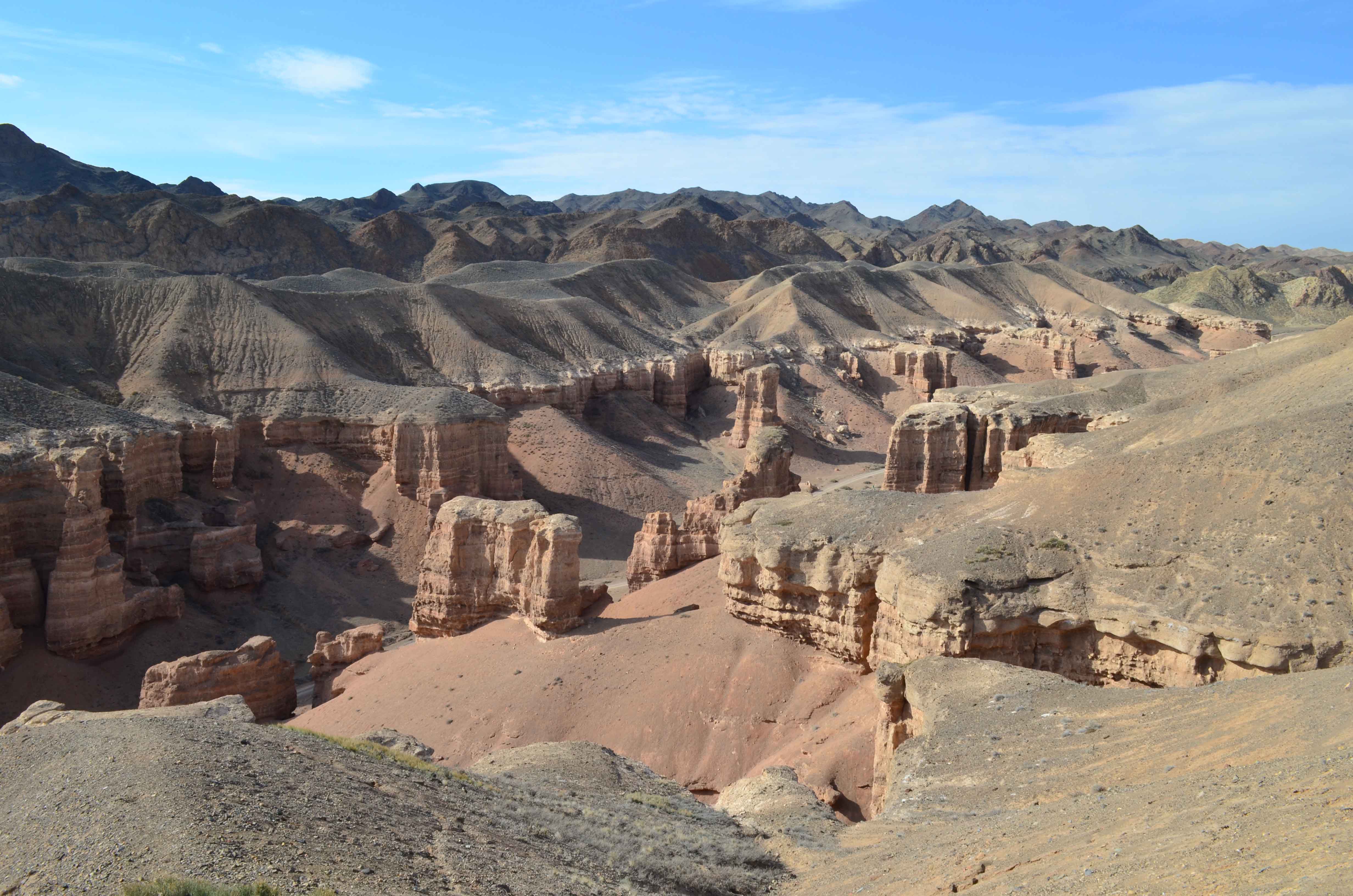 Чарынский каньон формы рельефа вблизи